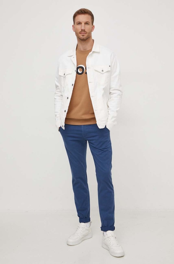 BOSS Orange spodnie Chino_slim 50510933 granatowy AA00