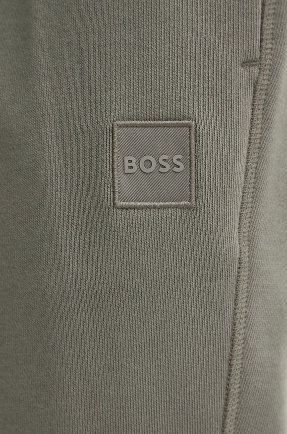 BOSS Orange spodnie dresowe bawełniane Sestart zielony 50509303