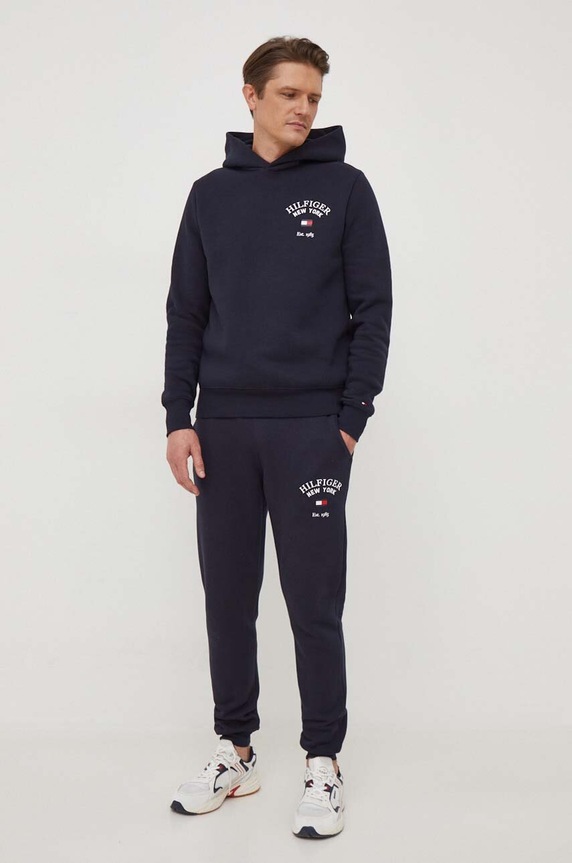 Tommy Hilfiger spodnie dresowe MW0MW33642 granatowy SS24