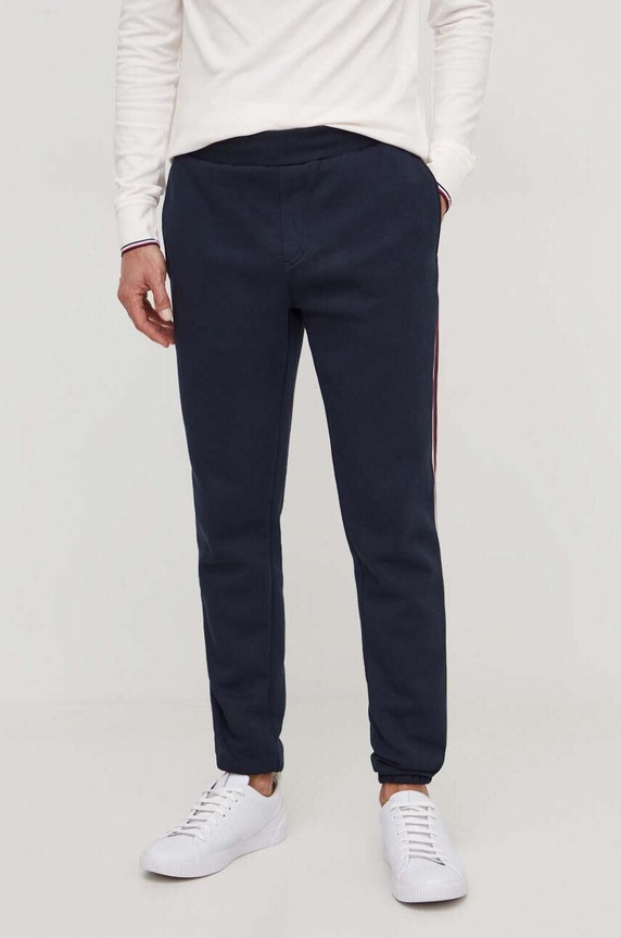 Παντελόνι φόρμας Tommy Hilfiger εμπριμέ σκούρο μπλε MW0MW33660