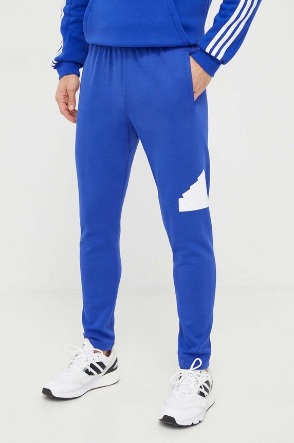 Παντελόνι φόρμας adidas πλεκτό ύφασμα μπλε IR9178
