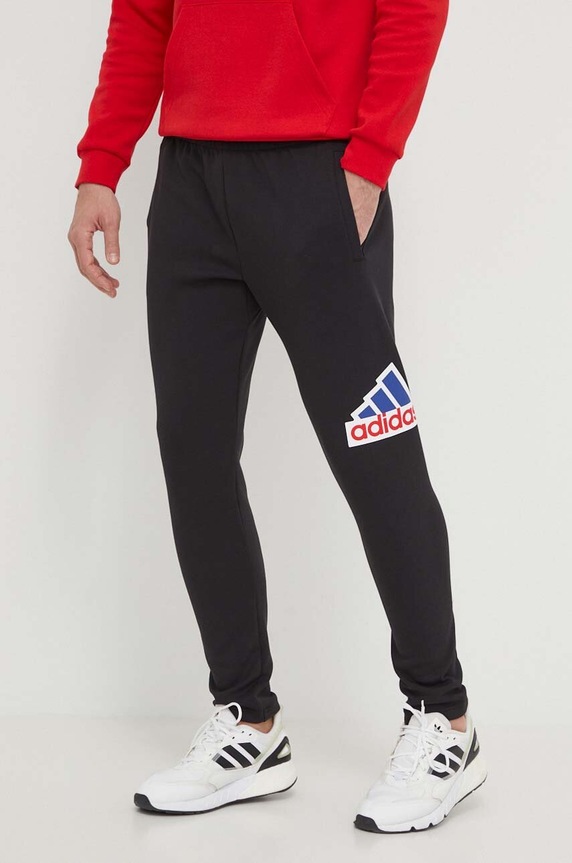 Tepláky adidas pletenina černá IS3232