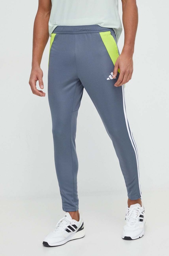 adidas Performance spodnie treningowe Tiro 24 dzianina szary IV6945