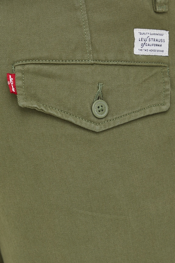 Levi's nohavice chinos pánske bavlnené zelená A5753