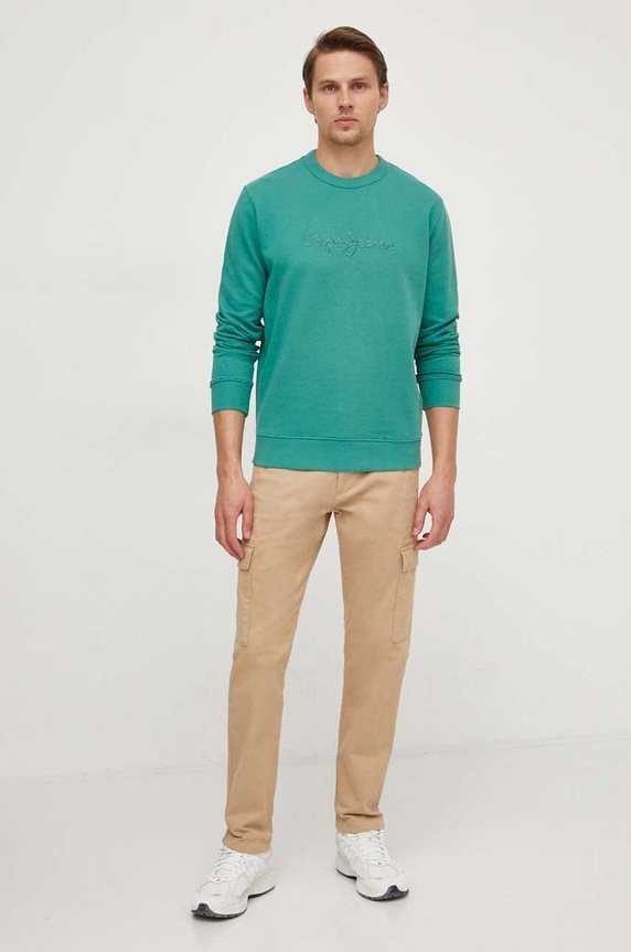 Pepe Jeans spodnie SLIM CARGO PM211641 beżowy SS24