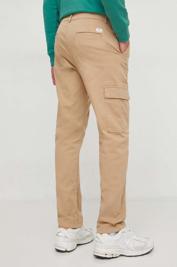 Odzież Pepe Jeans spodnie SLIM CARGO PM211641 beżowy