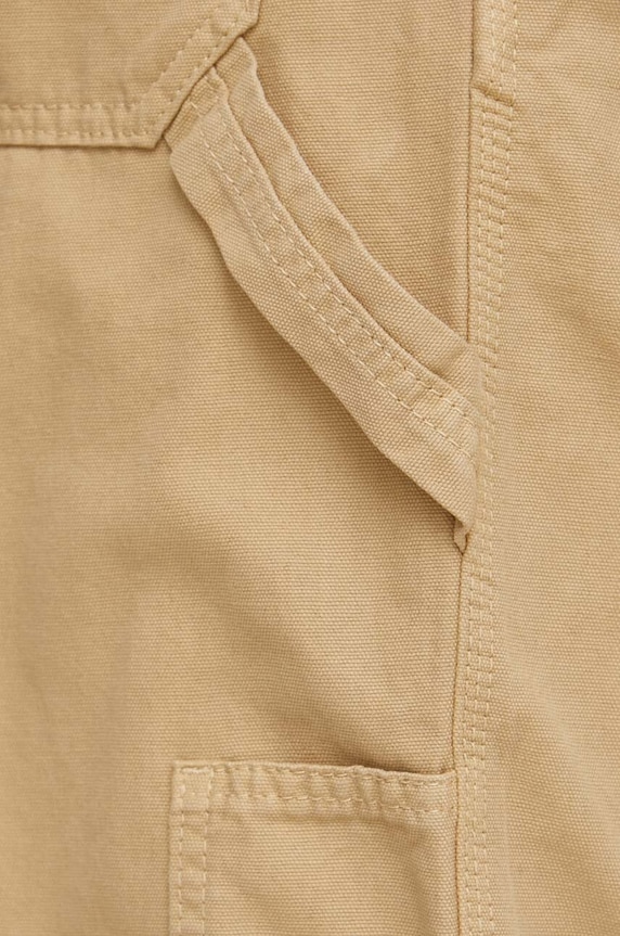 Βαμβακερό παντελόνι Pepe Jeans RELAXED STRAIGHT CARPENTER PANT μπεζ PM211649