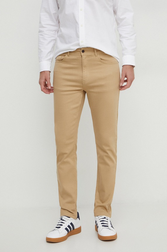 Панталон Pepe Jeans SKINNY FIVE POCKETS PANTS еластичен бежов PM211654