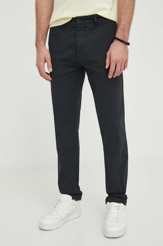 Pepe Jeans spodnie SLIM CHINO z elastanem czarny PM211655