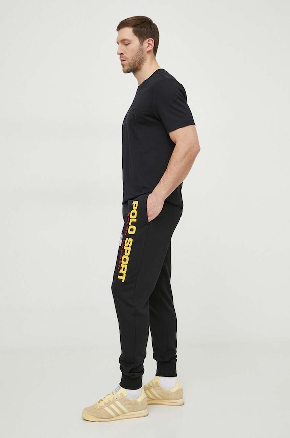 Polo Ralph Lauren spodnie dresowe 710835768 czarny AW24