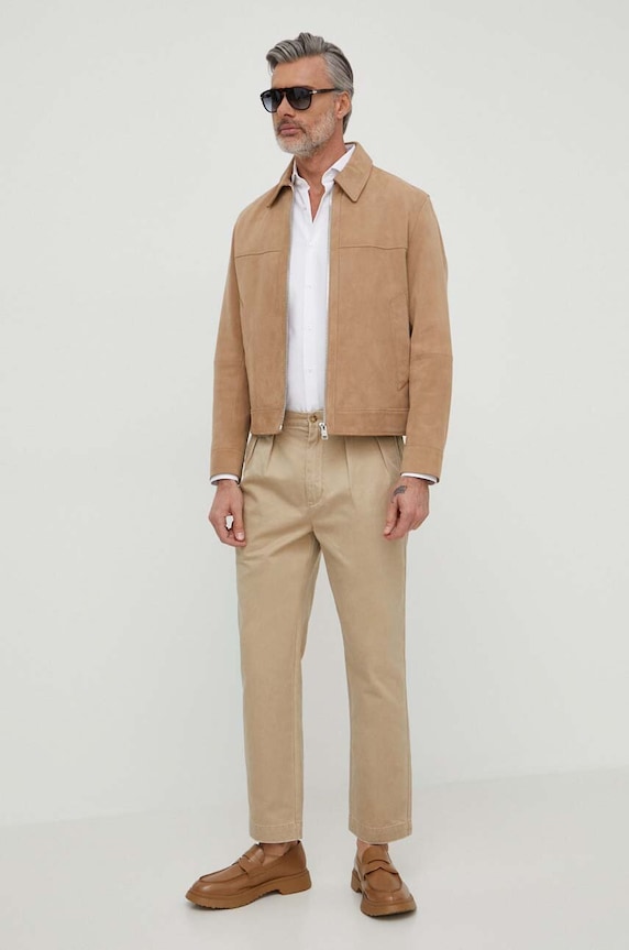 Βαμβακερό παντελόνι Polo Ralph Lauren 710850209 μπεζ SS25