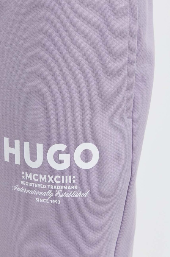 Bavlněné tepláky Hugo Blue Nevez fialová 50510734