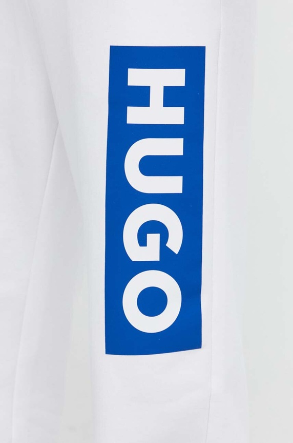 Bavlněné tepláky Hugo Blue Nuram bílá 50522365