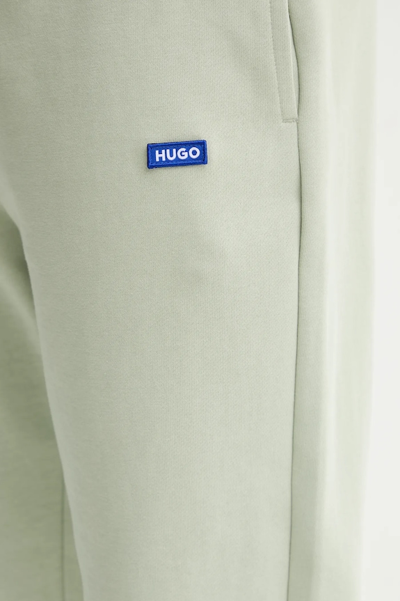 HUGO Blue pantaloni de trening bărbați din bumbac Napin verde 50522372