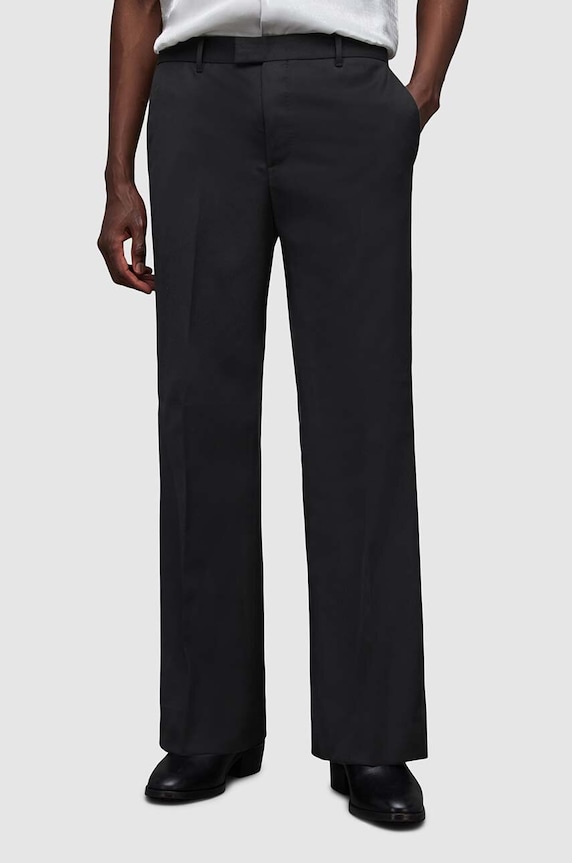 AllSaints spodnie wełniane Mount MM052Z czarny SS24