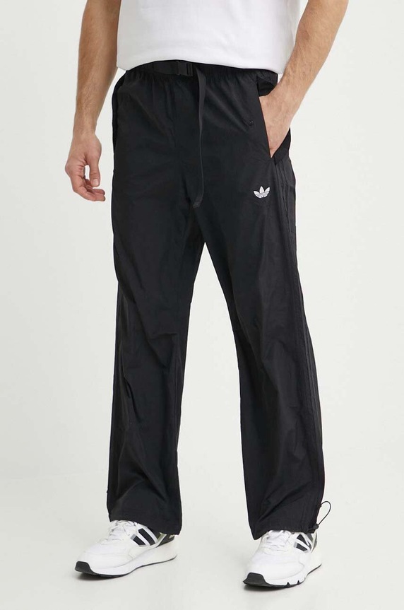 Tepláky adidas Originals látka čierna IS0188