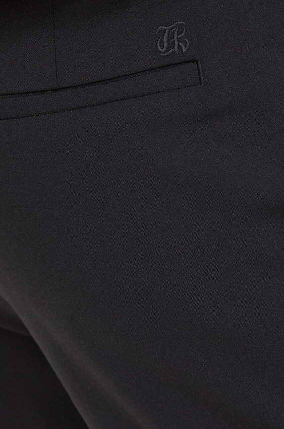 Шерстяные брюки The Kooples чёрный HPAN28045K