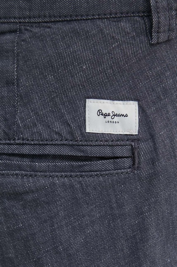 Hlače Pepe Jeans RELAXED PLEATED LINEN PANTS siva PM211700