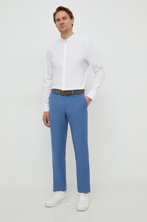 Nohavice Sisley 4KI356Y89 modrá AW25