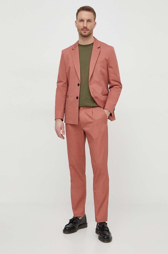 Sisley spodnie bawełniane 4FBHSF03U różowy SS24