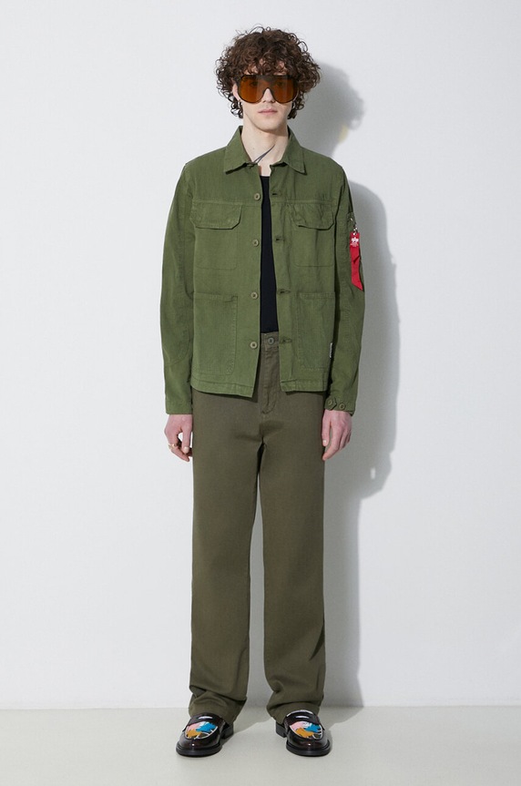 Nohavice Alpha Industries Chino 146203 zelená SS25