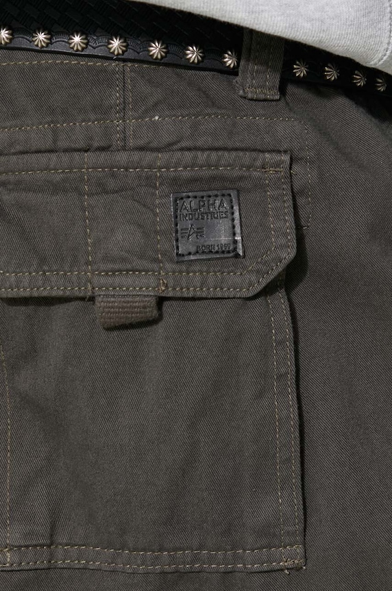Alpha Industries pantaloni in cotone Jet Pant grigio 101212