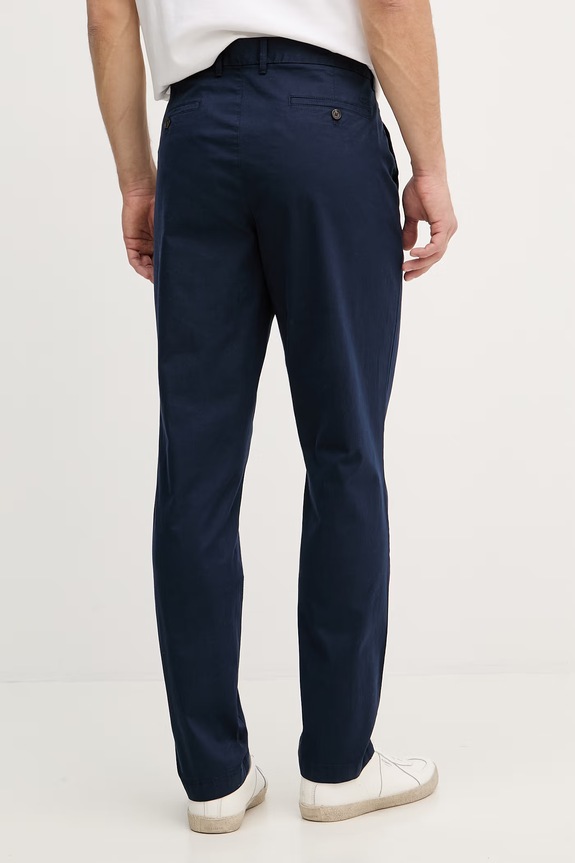 Îmbrăcăminte Michael Kors pantaloni chinos bărbați cu bumbac CS4301KDR2 bleumarin