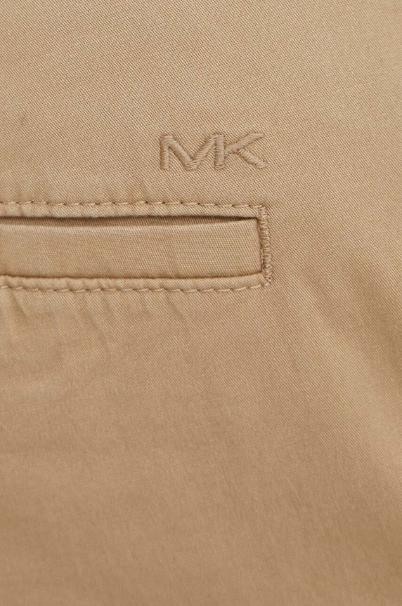 Michael Kors pantaloni chinos bărbați cu bumbac bej CS4301KDR2