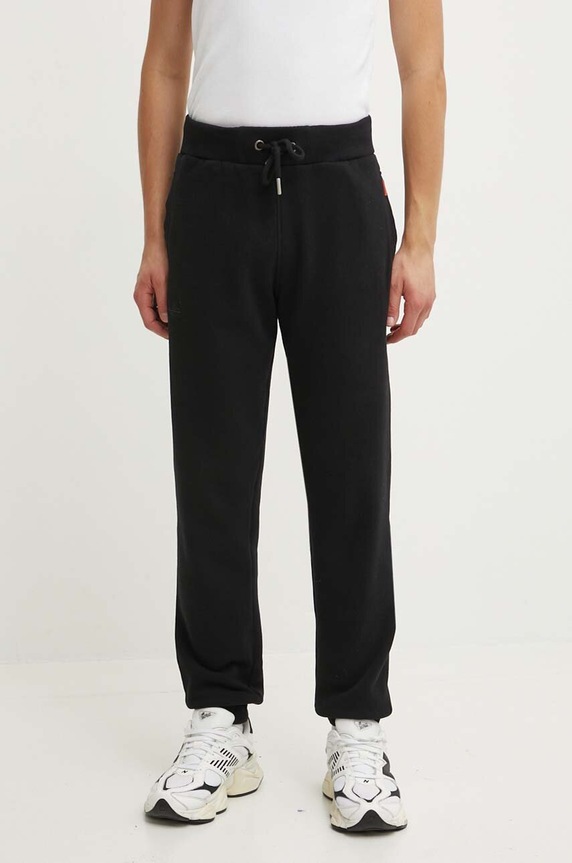 Tepláky Superdry pletenina čierna M7011032B.02A