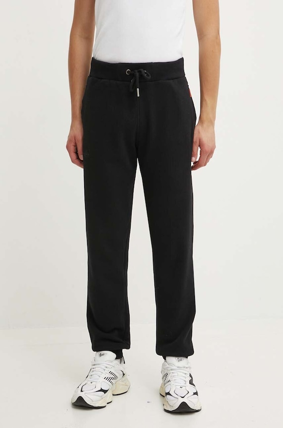 Tepláky Superdry pletenina čierna M7011032B.02A