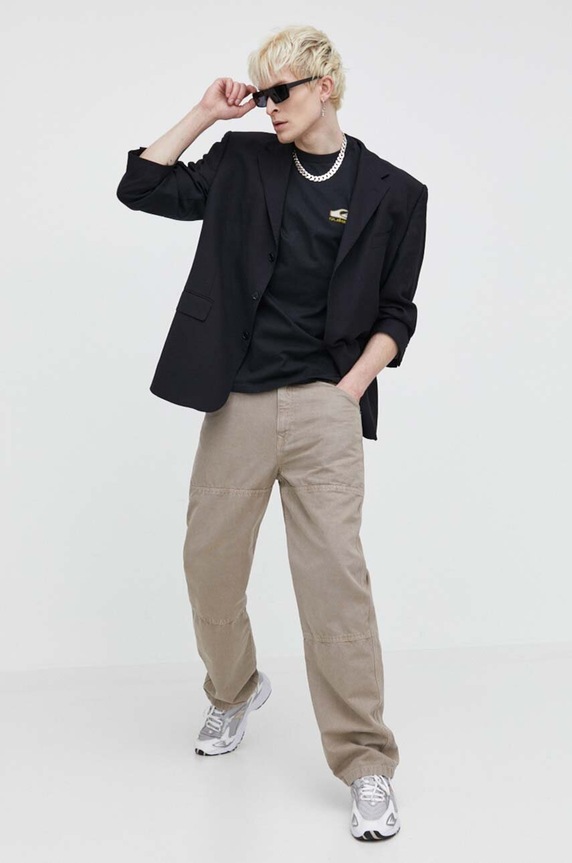 Superdry spodnie bawełniane M7011310A.2IB beżowy SS24