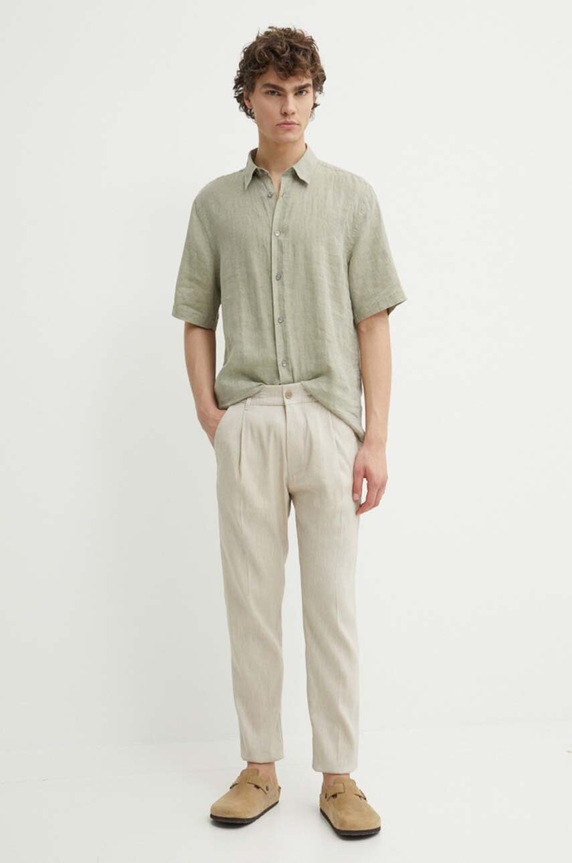 Drykorn spodnie lniane CHASY 40393.126014 beżowy SS24