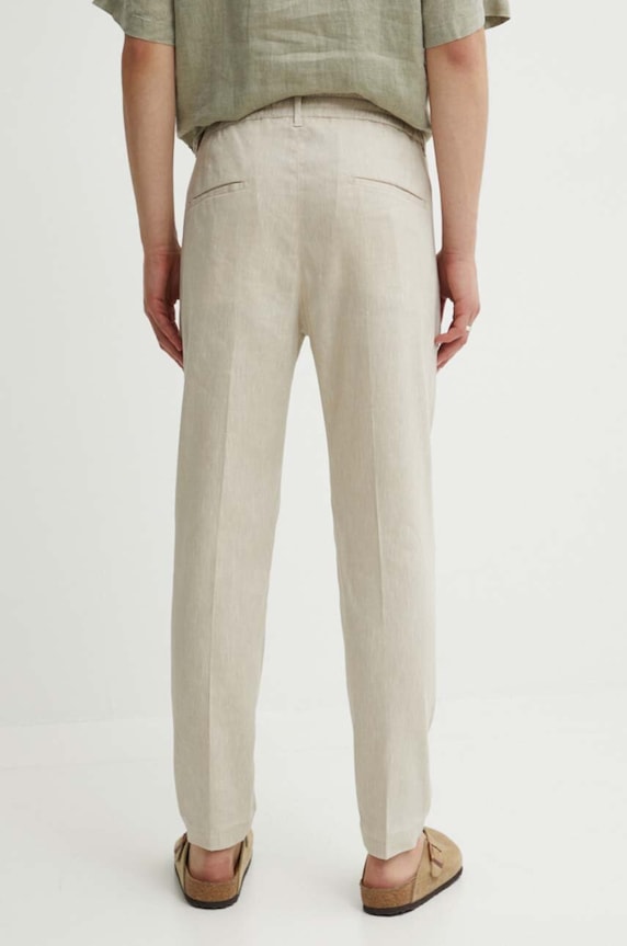 Odzież Drykorn spodnie lniane CHASY 40393.126014 beżowy
