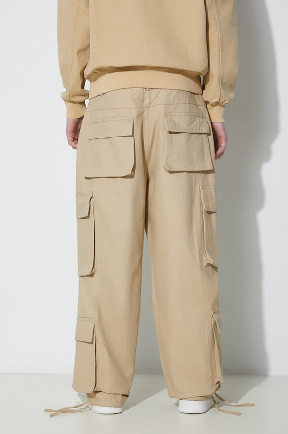 Oblečenie Bavlnené nohavice Represent Baggy Cargo Pant MLM521.494 béžová