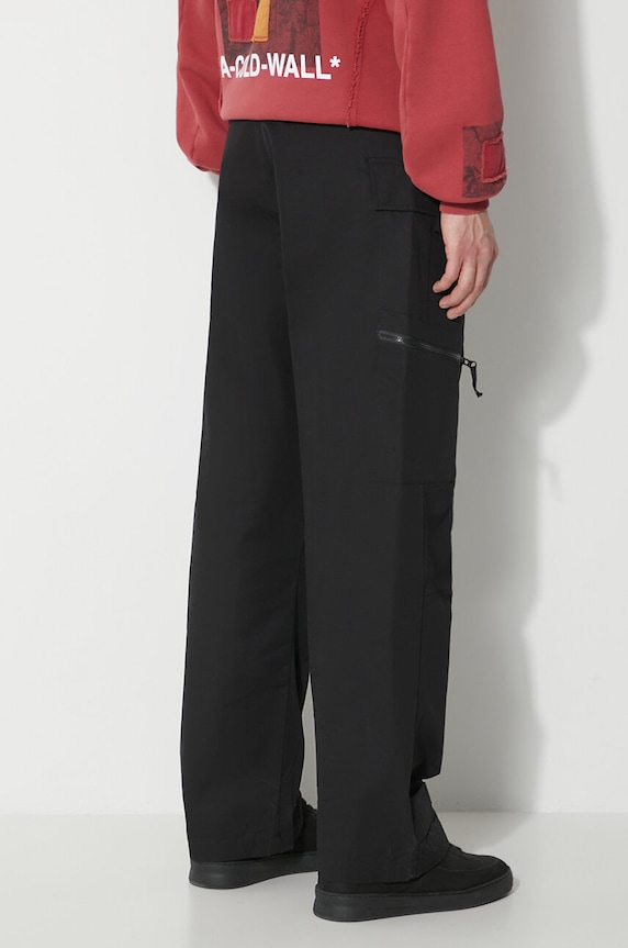 Odzież A-COLD-WALL* spodnie bawełniane Static Zip Pant ACWMB278C czarny