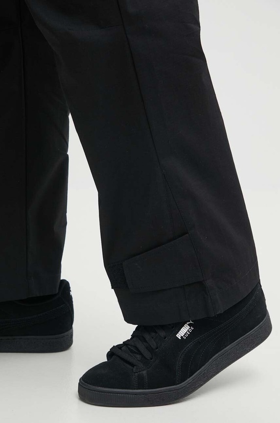 A-COLD-WALL* pantaloni de bumbac Static Zip Pant negru ACWMB278C