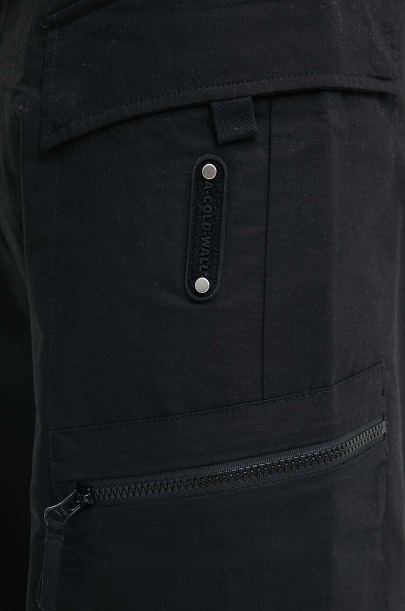 A-COLD-WALL* pantaloni de bumbac Static Zip Pant ACWMB278C negru