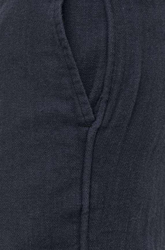 Abercrombie & Fitch nadrág vászonkeverékből fekete KI130.4018.902