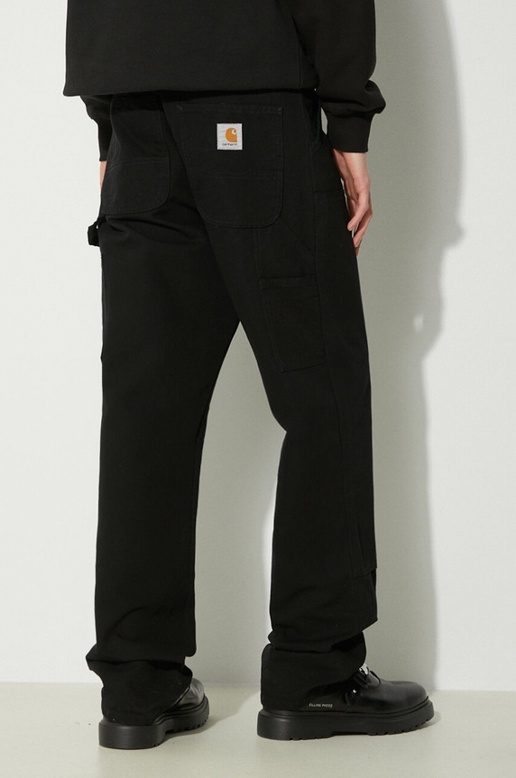 Odzież Carhartt WIP spodnie bawełniane Double Knee Pant I031501.8902 czarny