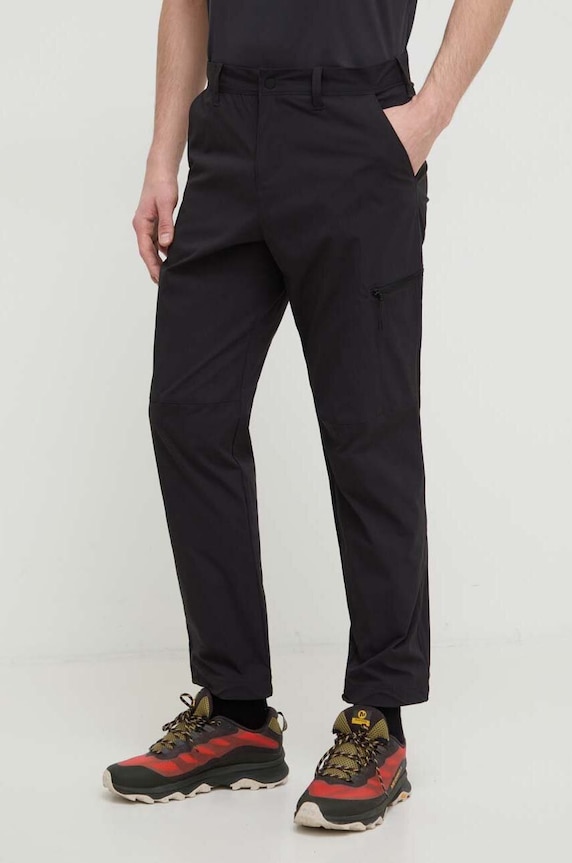 Jack Wolfskin spodnie outdoorowe Wanderthirst tkanina czarny 1508371