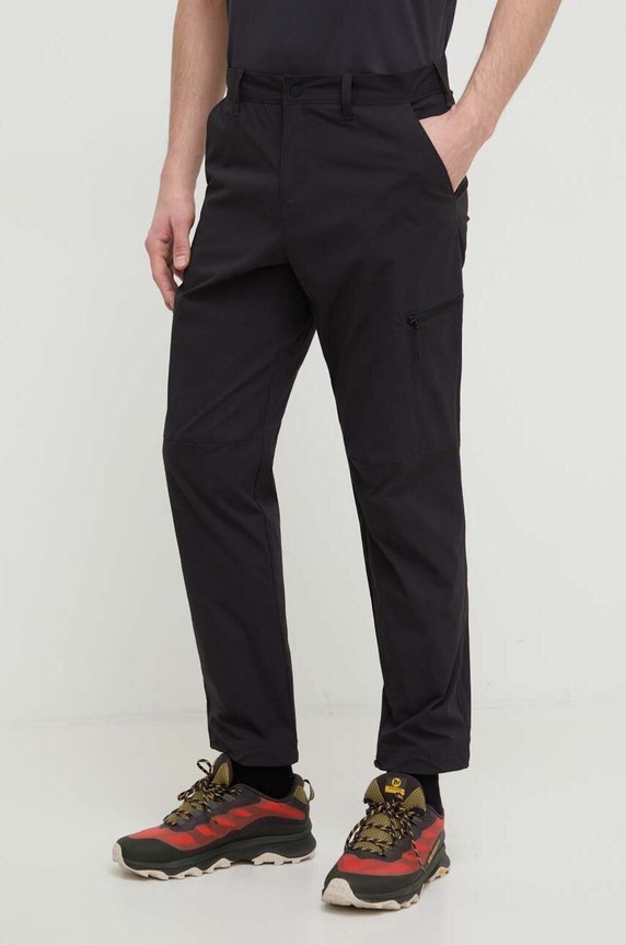 Jack Wolfskin spodnie outdoorowe Wanderthirst tkanina czarny 1508371
