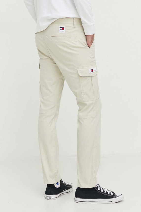 Odzież Tommy Jeans spodnie DM0DM18940 beżowy