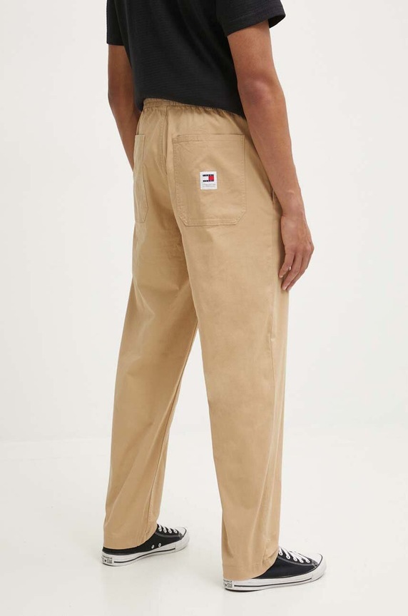 Odzież Tommy Jeans spodnie DM0DM18937 beżowy
