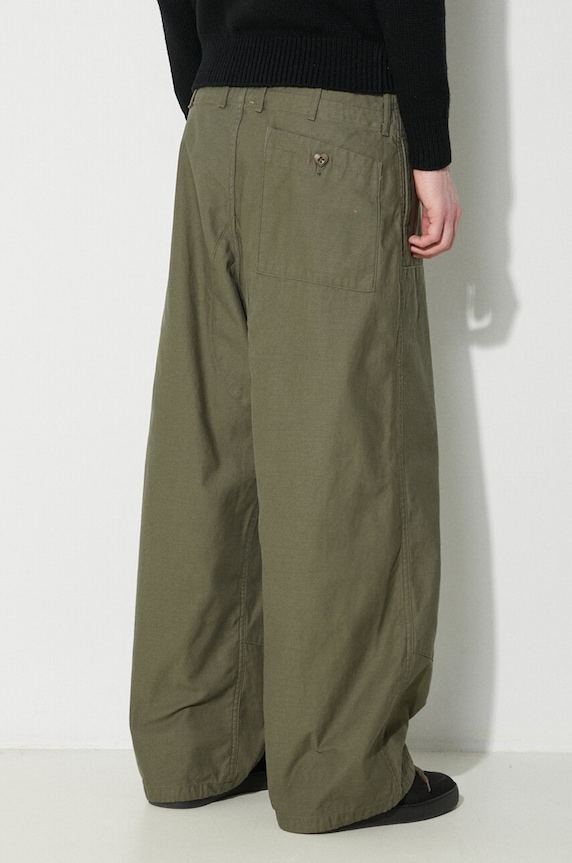 Îmbrăcăminte Human Made pantaloni de bumbac Military Easy Pants HM27PT002 verde