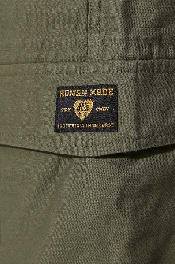Human Made pantaloni de bumbac Military Easy Pants HM27PT002 verde