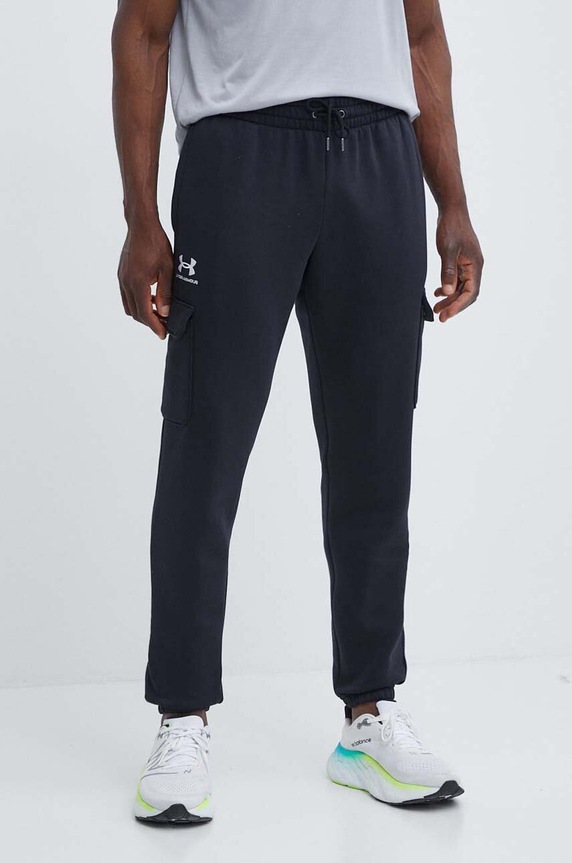 Under Armour spodnie dresowe Essential dzianina czarny 1380376