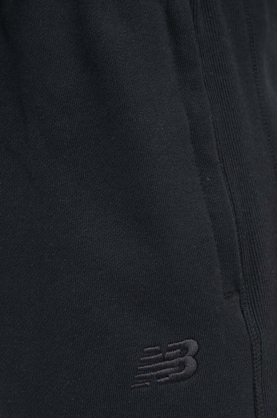 New Balance pantaloni de trening din bumbac negru MP41508BK