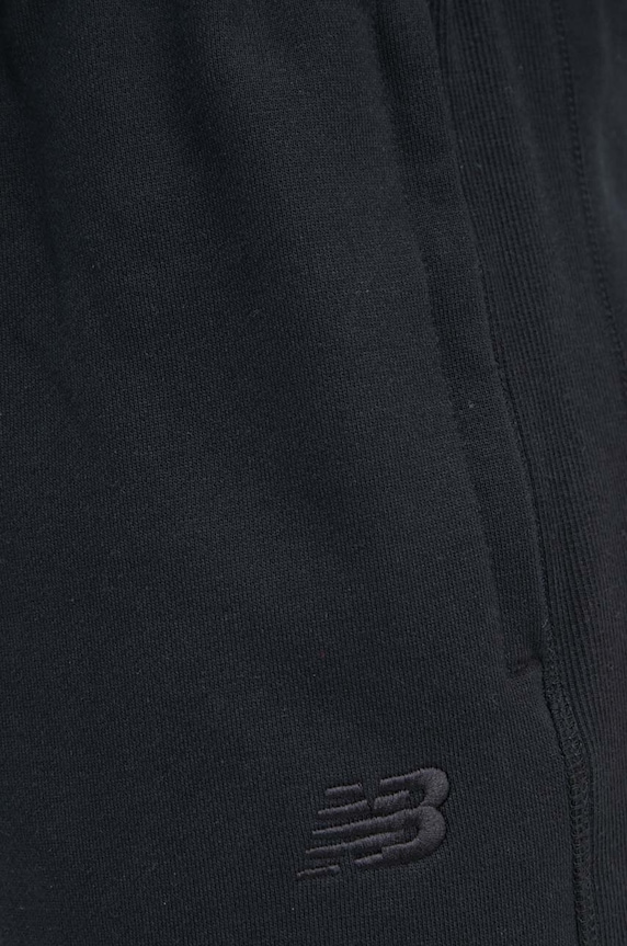 New Balance pantaloni de trening din bumbac negru MP41508BK