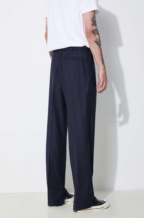 Abbigliamento 424 pantaloni in lana Straight Leg Pants FF4SMT10BP.TR351.560 blu navy