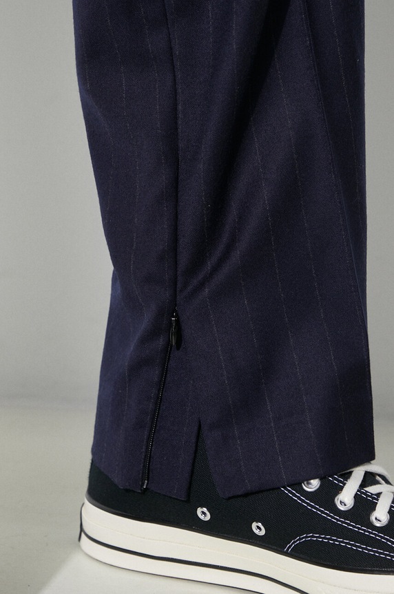 424 pantaloni in lana Straight Leg Pants FF4SMT10BP.TR351.560 blu navy